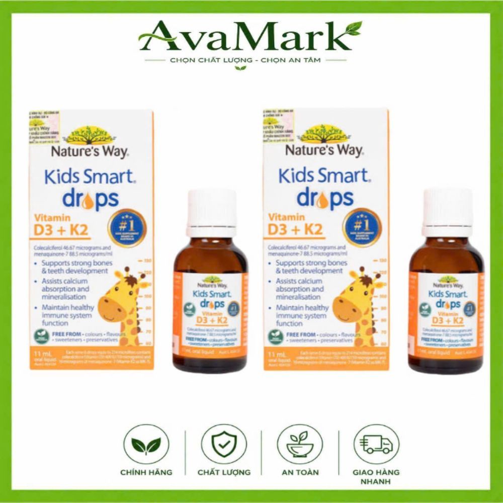 Vitamin D3k2 Nature's Way, Giúp Bổ sung Vitamin D3K2 Cho Trẻ Sơ Sinh Giúp Xương Và Răng Chắc Khỏe