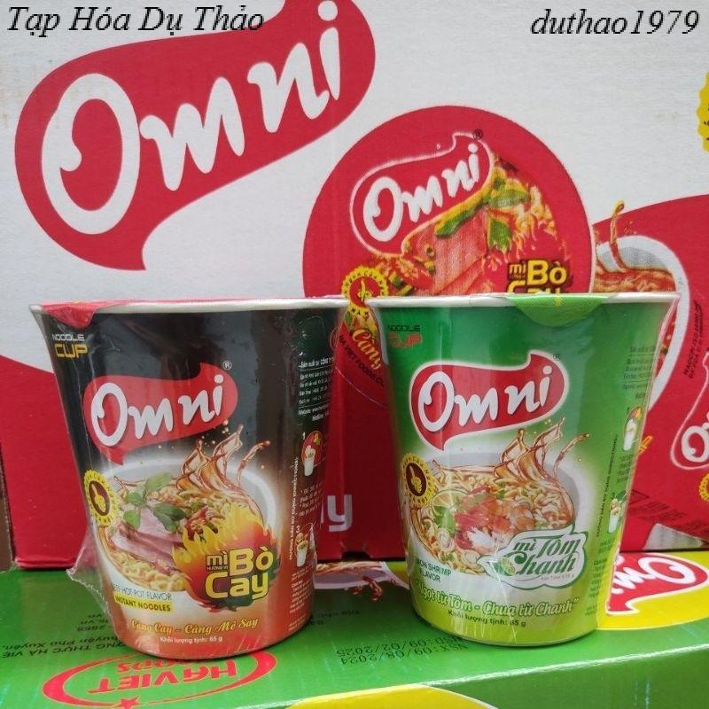 Mì Tôm Chanh/ Bò Cay  Omni CỐC  65g (Combo 3 cốc)