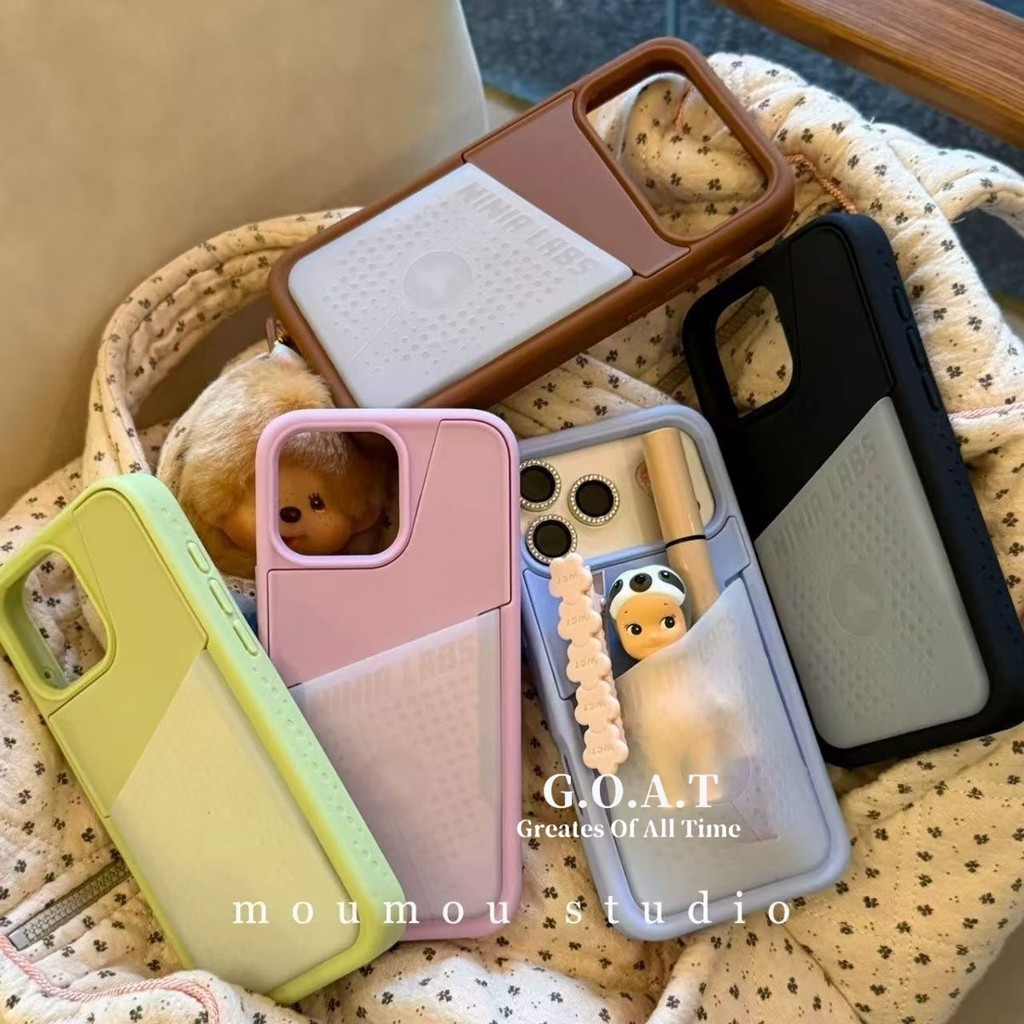 G.O.A.T Vỏ túi đựng thẻ nối màu trơn cá nhân Tương thích cho iPhone 17 pro max iPhone 17 16 pro iPho