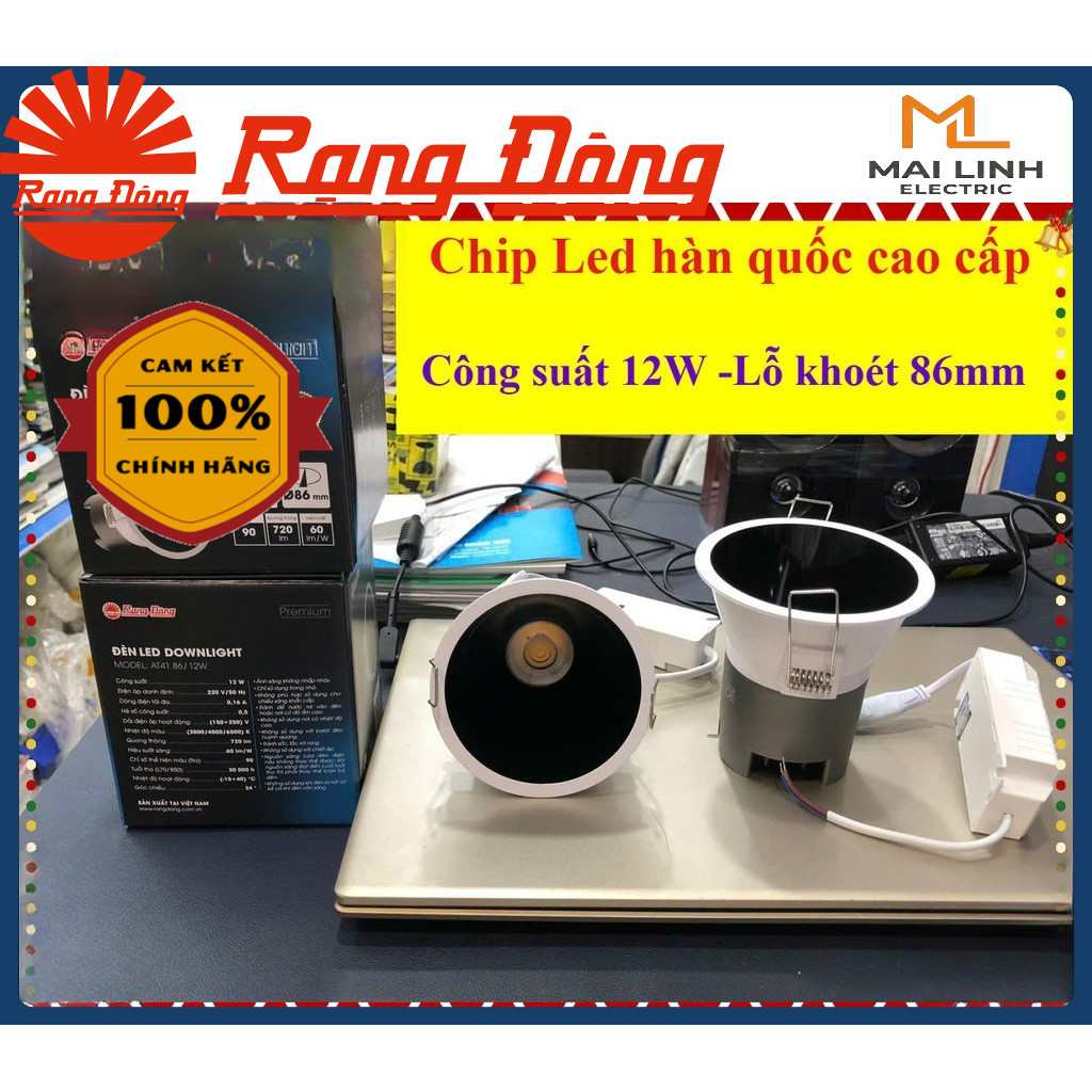 (Rạng Đông) Đèn Led Downlight Spotlight Âm Trần (Góc Chiếu Điểm 24 độ) - Công suất 12W - Lỗ khoét 83