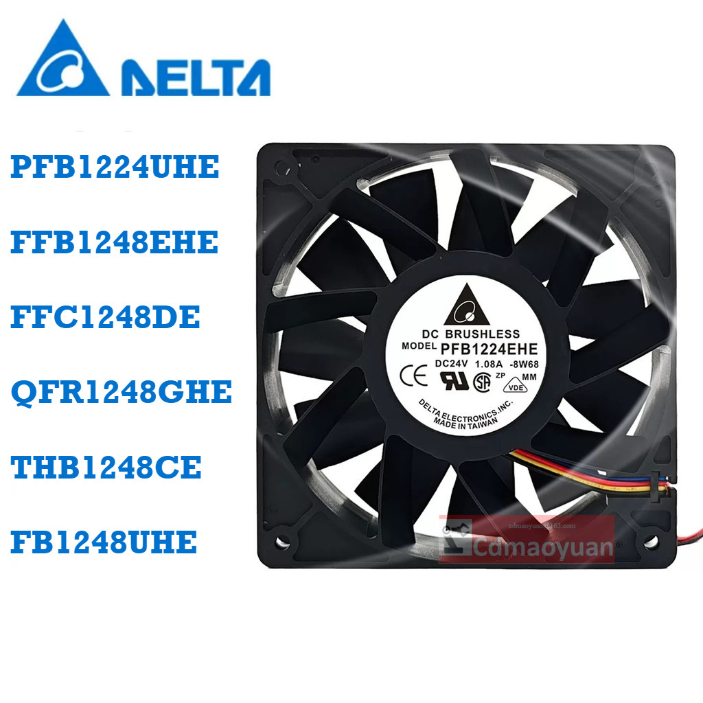 Quạt làm mát Delta PFB1224UHE FFB1248EHE FFC1248DE QFR1248GHE THB1248CE FB1248UHE