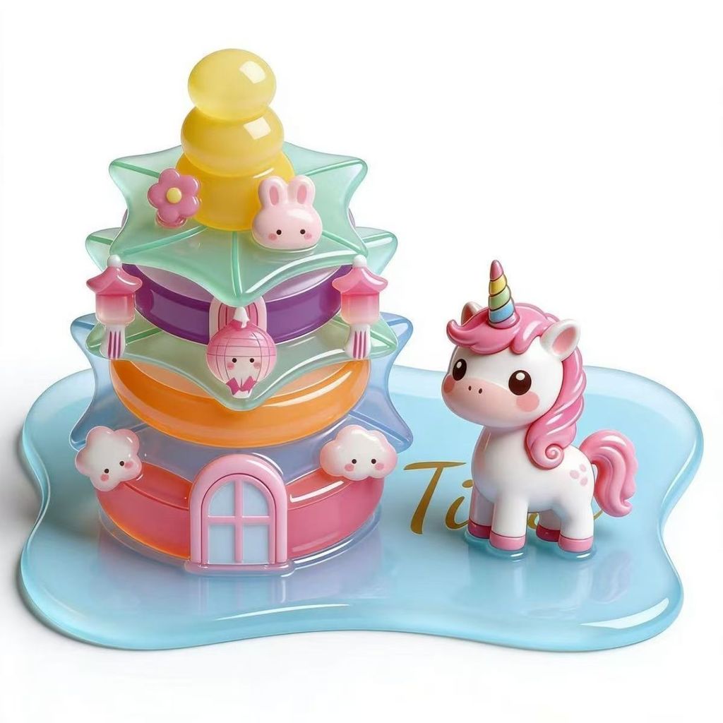 Nhiều 8 Kiểu Dán Nổi Jenga Girl Handmade DIY Đồ Trang Trí Nhỏ 3D Giải Nén Trang Trí Giáo Dục Trẻ Em 