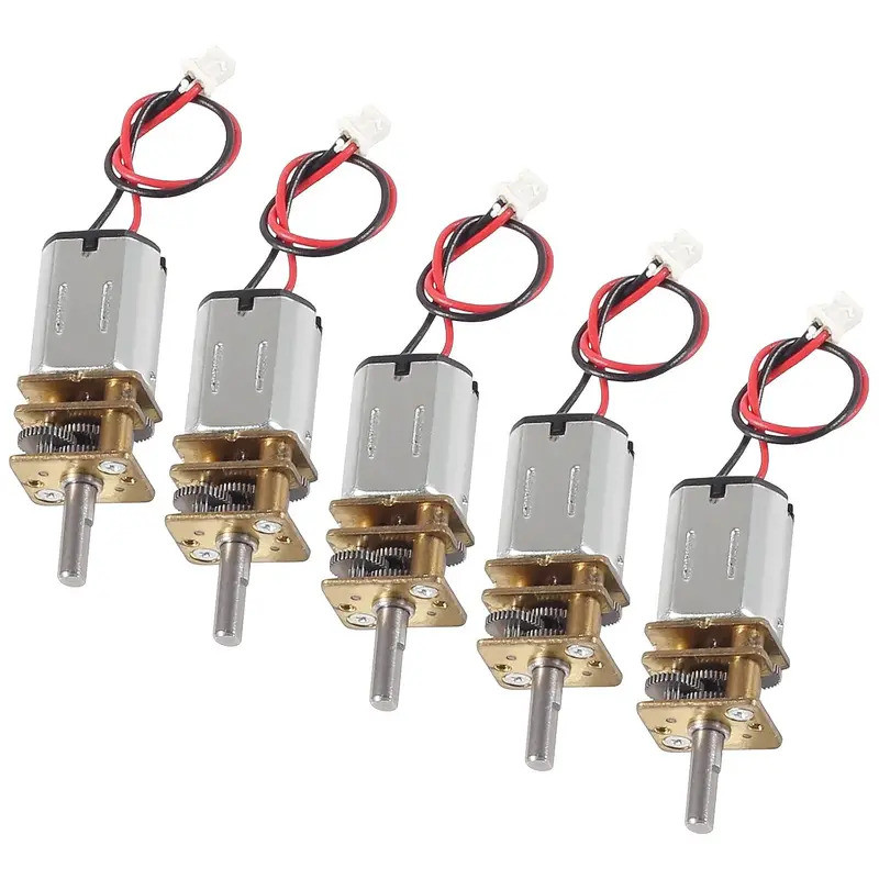 5 Chiếc Mini N20 Gear Motor DC 3V Mini Micro N20 Gear Motors Tốc Độ Chậm Full Kim Loại Động Cơ Cho R