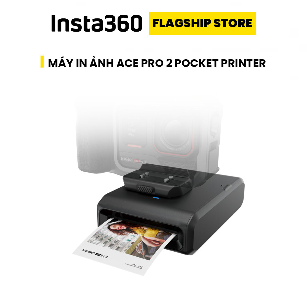 Máy In Insta360 Ace Pro 2 Pocket Printer - Máy In Ảnh Mini Bỏ Túi Kết Nối Điện Thoại Nhanh