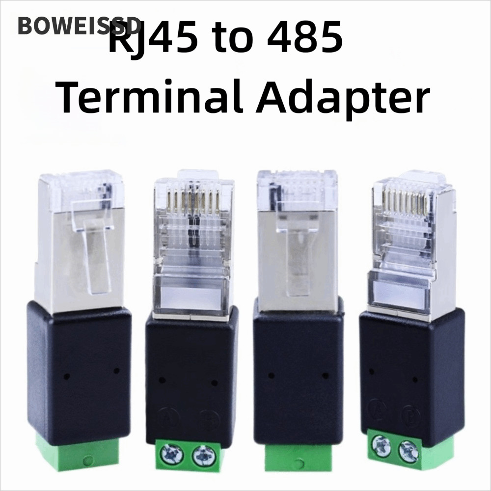 Bộ chuyển đổi đầu cuối BOWEISSD RJ45, Bộ chuyển đổi đầu cuối 2PIN Bộ chuyển đổi RJ45 sang RS485, Bộ 