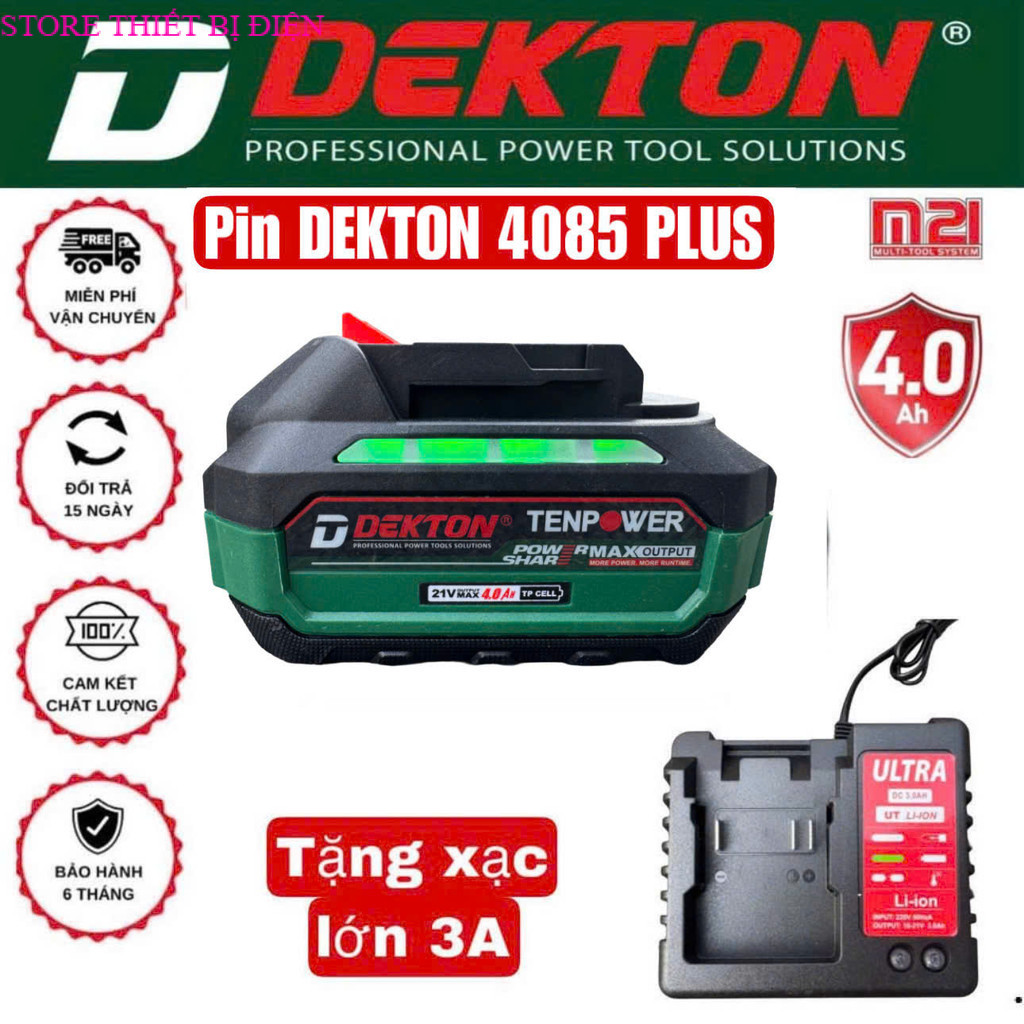 [GIẢM 50% - BH 6T] Pin Dekton M21, M21-B4085PLUS, M21-B4015TP, Chân Pin Phổ Thông STORE THIẾT BỊ ĐIỆ
