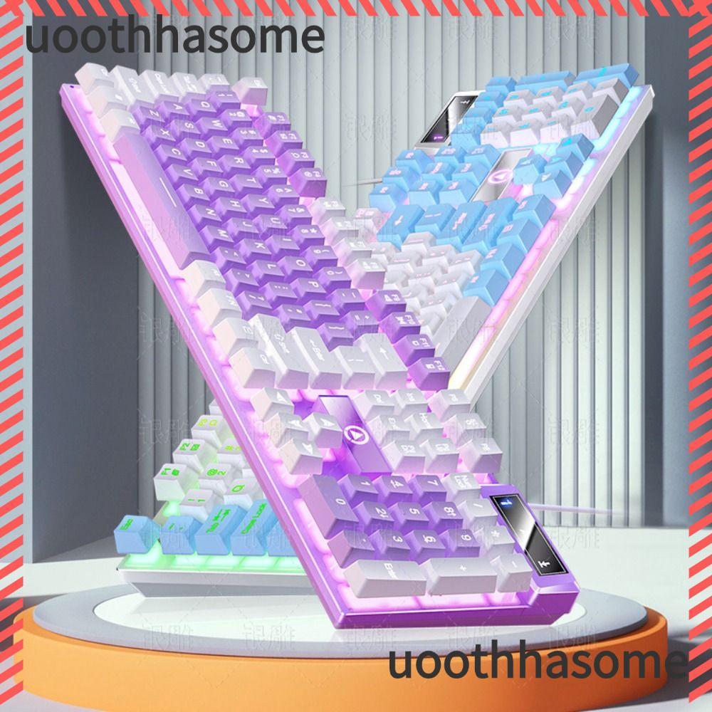 Bàn phím chơi game UOOTHASHASOME, Bàn phím có dây giao diện USB 104 phím, Bàn phím màng cảm giác cơ 
