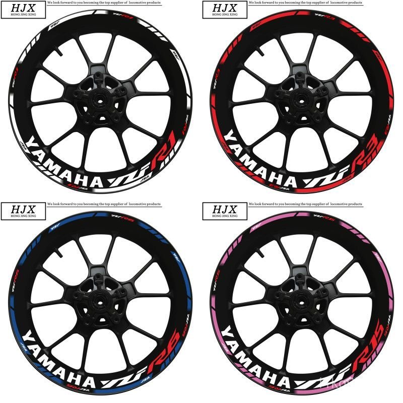 Decal dán vành xe máy Yamaha YZF R1 R3 R6 R15 phản quang chống nước tem dán mâm bánh xe mô tô độ kiể