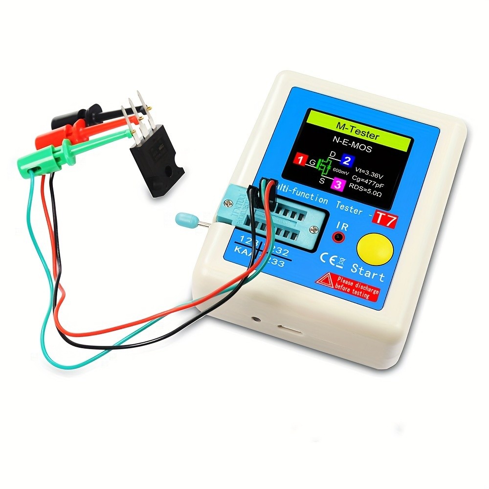 Máy kiểm tra bóng bán dẫn LCR-T7 hỗ trợ phát hiện tự động bóng bán dẫn lưỡng cực NPN và PNP