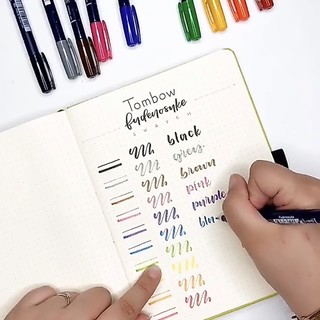 Bút brush màu tombow fudenosuke 10 màu lẻ