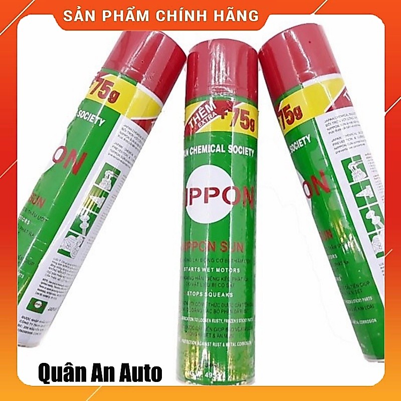 Xịt bôi trơn, chống rỉ sét giảm tiếng ồn NIPPON 495G