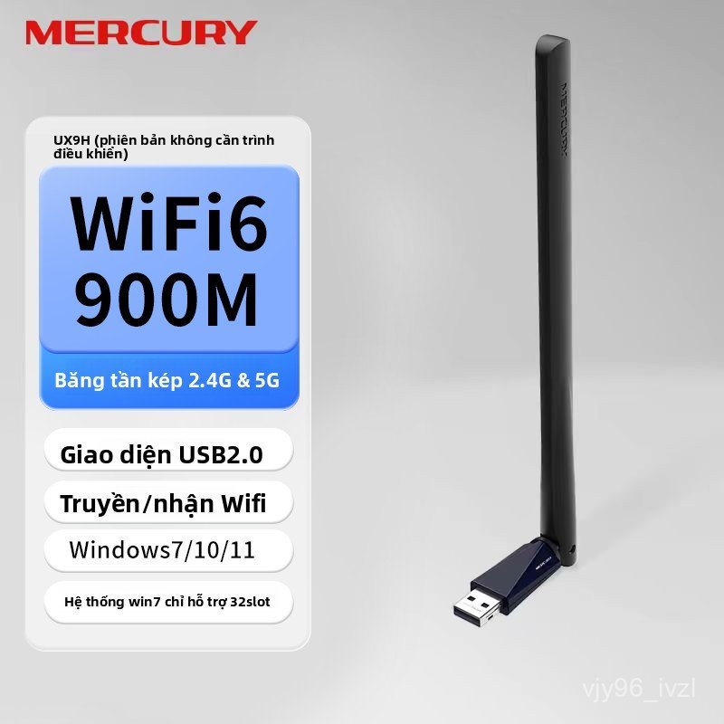 USB thu sóng Wifi 6 băng tần kép AX900 kết nối internet nhanh chóng ổn định cho PC laptop bền