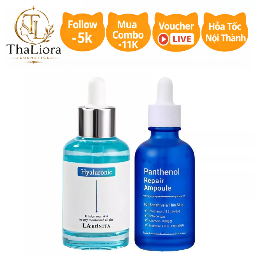 Serum LABONITA vital hyaluronic acid HA, B5 Panthenol Repair Ampoule dưỡng ẩm, phục hồi cho da 50ml