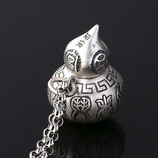 Preferred in-stock items#Xinqin Jewelry990Pure silver jewelry, nine mantra gourd pendant, Thai silve