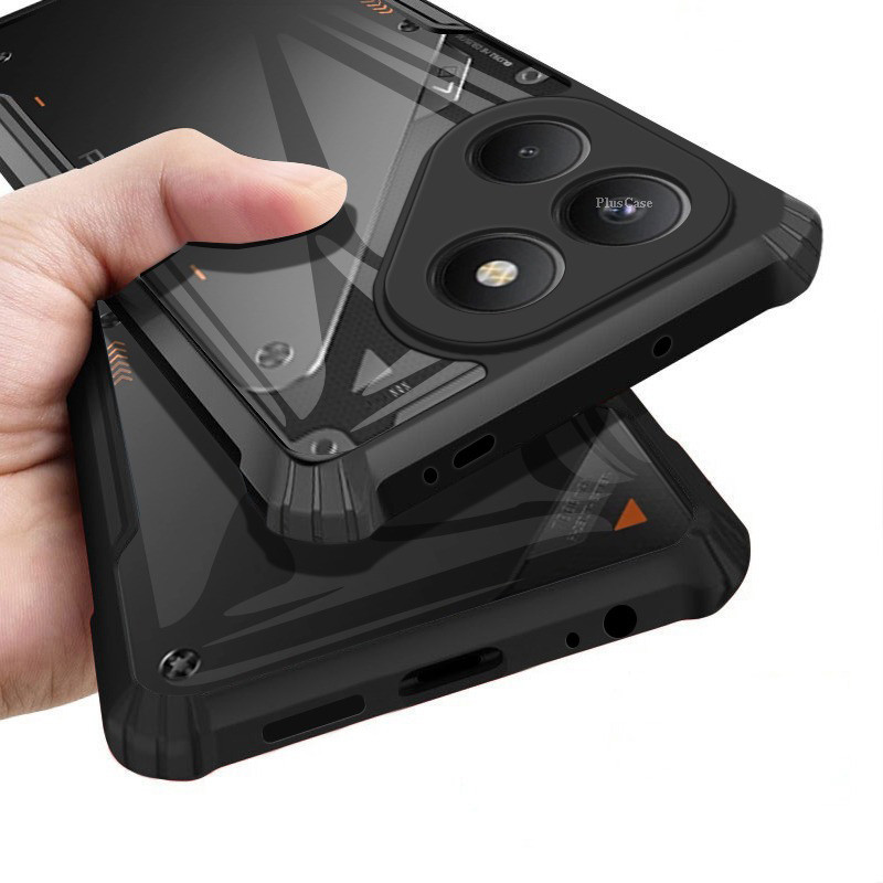 Dành Cho Tecno Pova 7 4G LJ6 Hybrid Silicon Mềm Chống Sốc & Ốp điện thoại PC Cứng