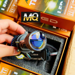 Đèn Pha Bi Led T2 Laser MA Racing Lắp Ô Tô Xe Máy 95w Nguồn 12-24v Cắt Sáng Ánh Sáng Trắng Vàng ( Giá 1 Bóng )