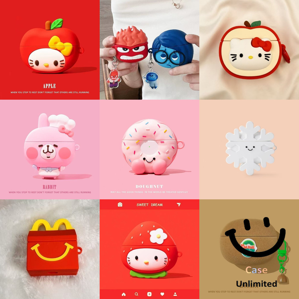 Dành Cho AVA + Buds Life Air 2 Pro Case Ốp Tai Nghe Tai Nghe Tai Nghe Cá Tính apple girl donut kiwi 