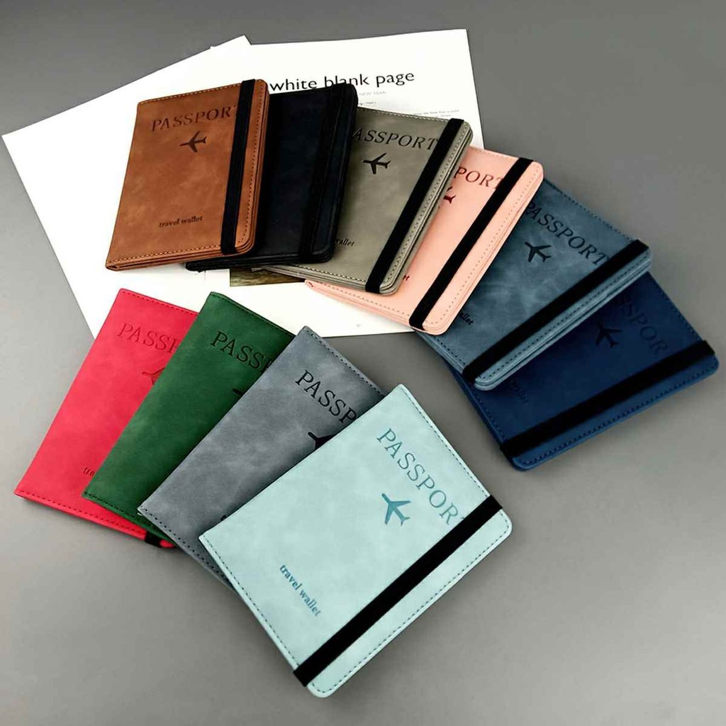 Ví da đựng passport nhiều ngăn đa màu sắc, bao da hộ chiếu PU cao cấp chống thấm nước ZARIO