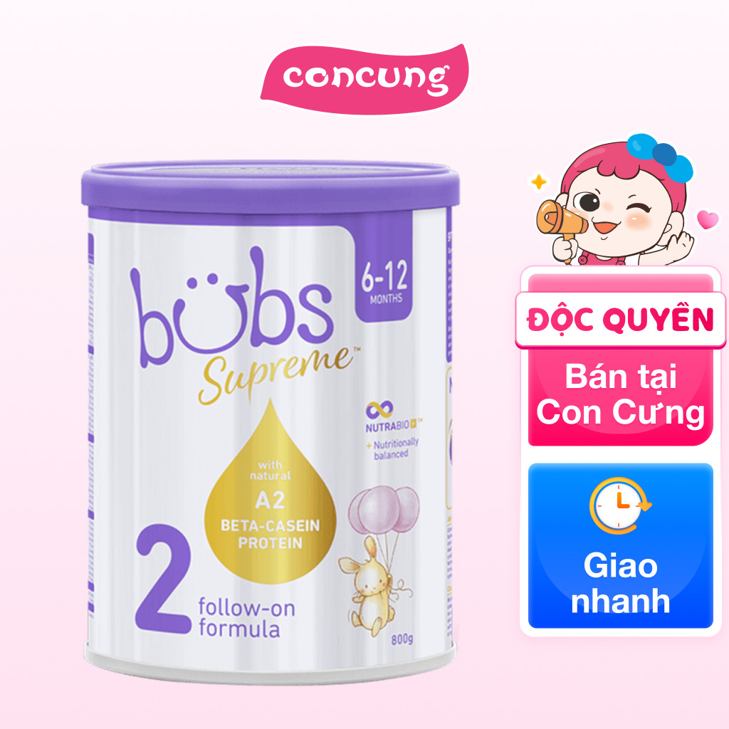 Sữa Bubs Supreme số 2 800g (6-12 tháng)