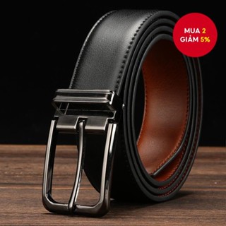 Thắt lưng nam hai mặt CEXIKA với khóa chốt - Dây lưng da thật chất lượng cao cho hàng ngày.