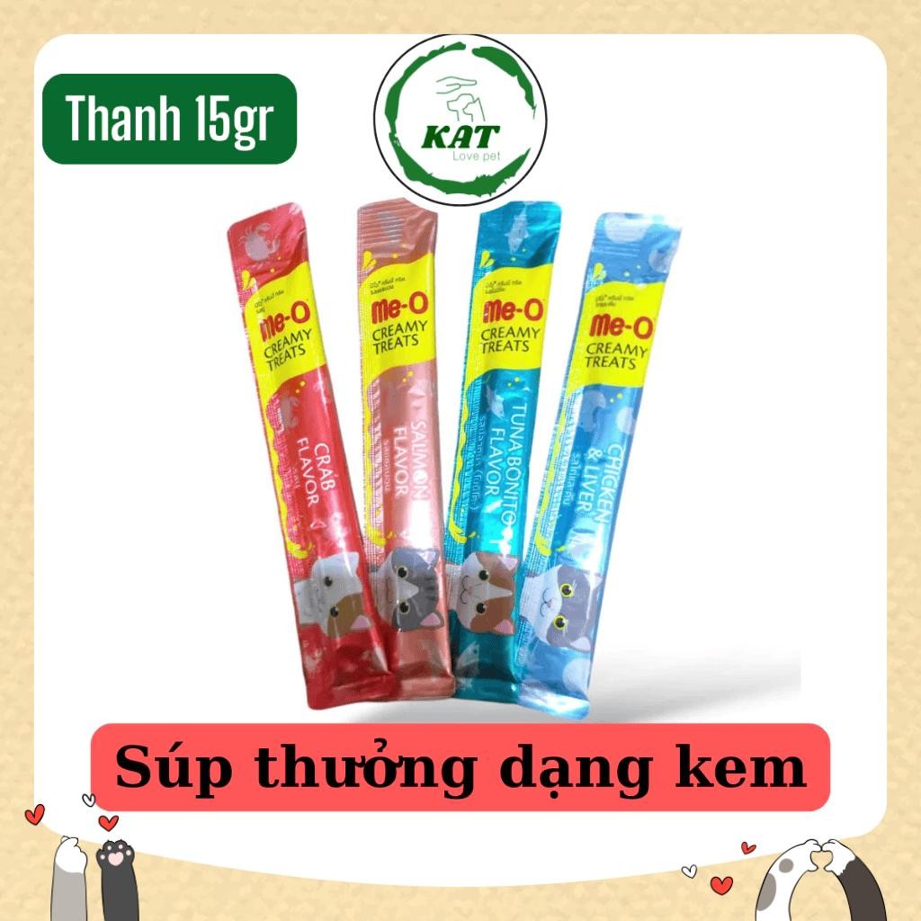 [Thanh lẻ 15gr] Súp thưởng cho mèo dạng kem ME-O Creamy 15gr - KAT Love Pet