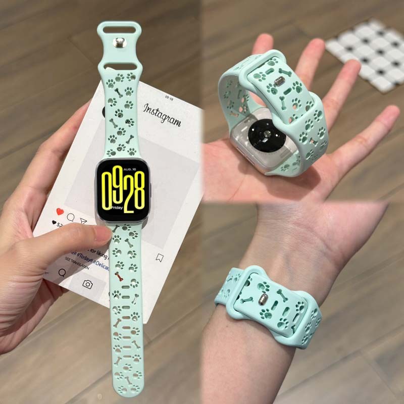 Dây đeo silicon Dog Paw cho Xiaomi Redmi Watch 5 4 3 Active Smart Watch Band Thay thế dây đeo đồng h