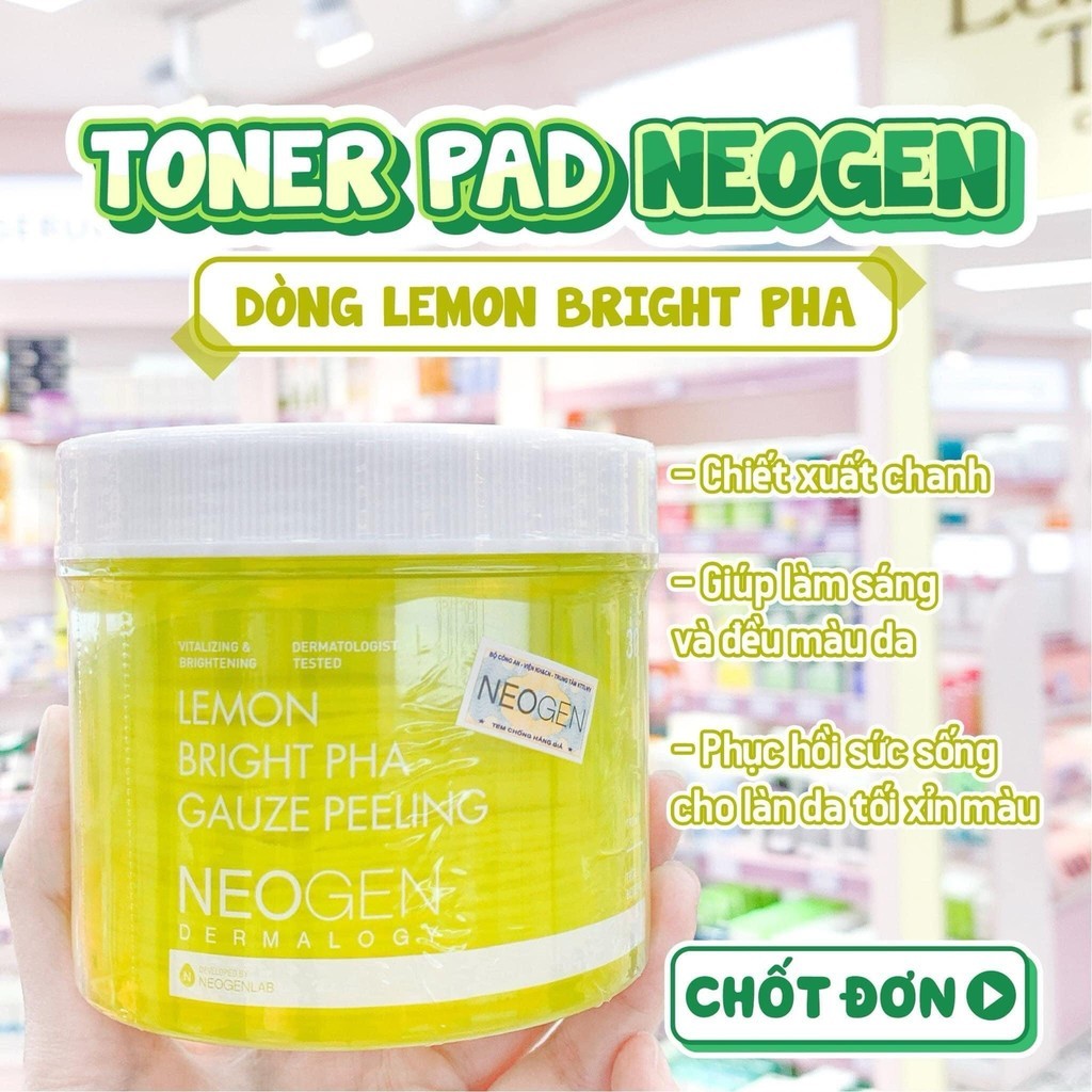 Ảnh 7 của Toner Pad Neogen Dermalogy Tẩy da chết, dưỡng ẩm, phục hồi, thu nhỏ lỗ chân lông