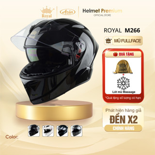 [Full Màu] Mũ Bảo Hiểm Fullface Royal M266 Chính Hãng - Nhựa ABS, 2 Kính, Trùm Đầu, Phong Cách