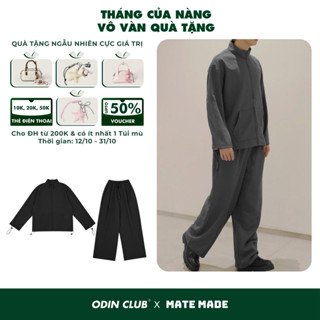 Set bộ Frank ODIN CLUB, Bộ quần áo dài unisex chất liệu vải tuyết mưa, Local Brand ODIN CLUB