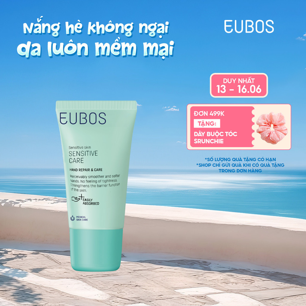 Kem Dưỡng Da Tay và Móng EUBOS Giúp Bảo Vệ Da Mềm Mịn, Dưỡng Ẩm Không Gây Nhờn Rít, Phục Hồi Da Tay