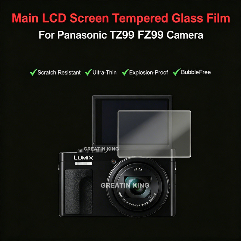Bảo Vệ Màn Hình Camera Cho Panasonic Lumix TZ99 DC-ZS99 Camera Chống Trầy Xước Kính Cường Lực Phim