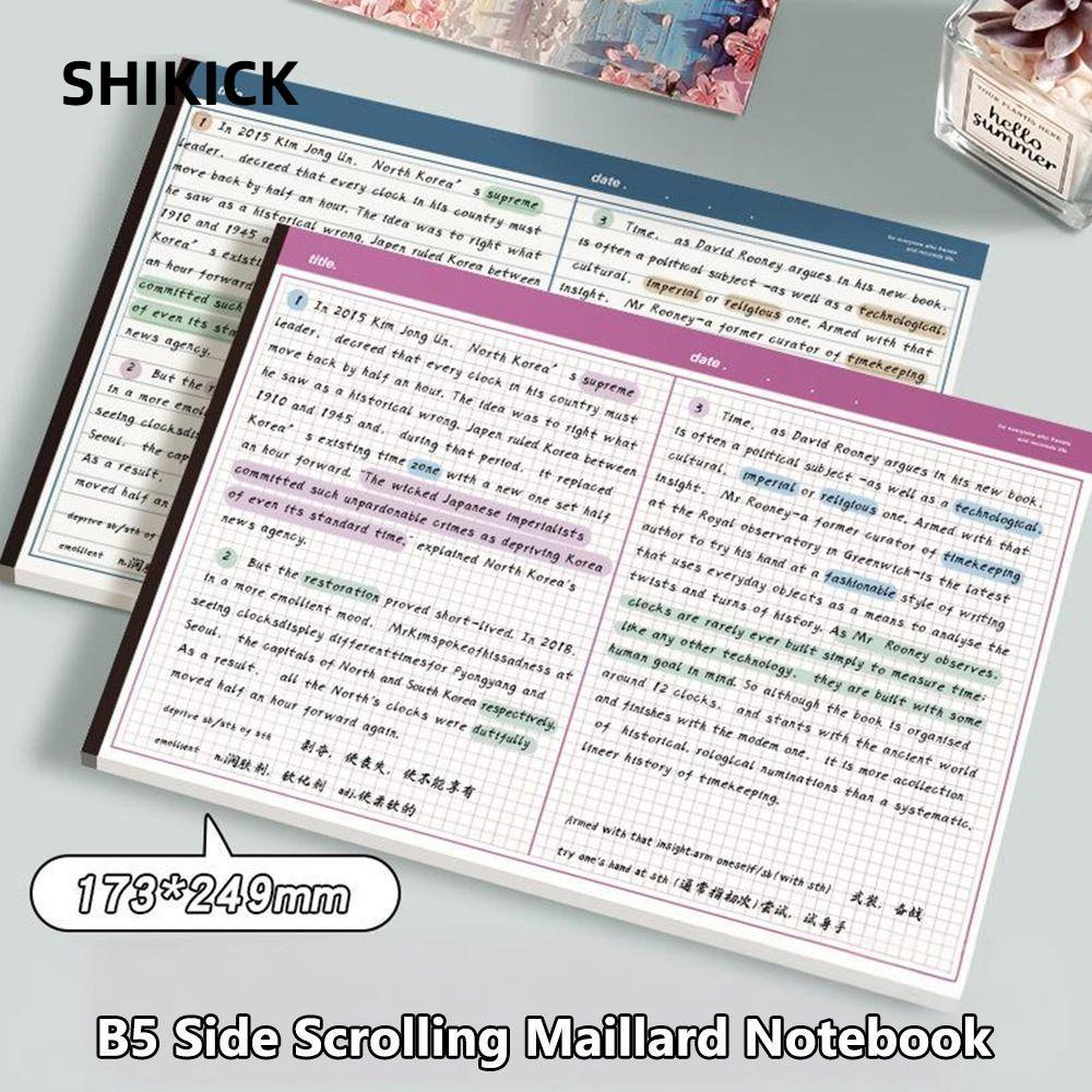 SHIKICK 20 tờ / Sổ tay B5, Notepad ngang B5, Bàn di chuột có thể xé được đơn giản Học sinh