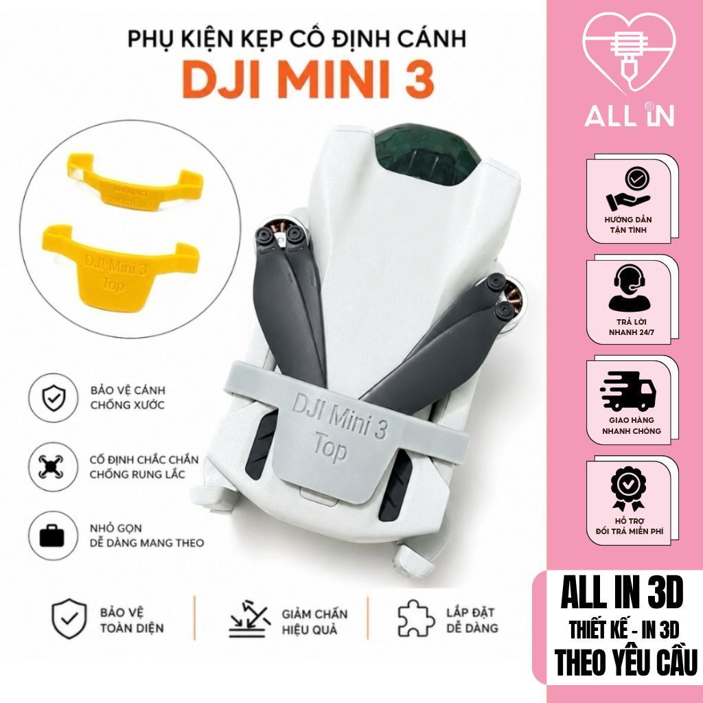 Kẹp Cố Định Cánh Cho Flycam DJI Mini3 / Mini3 Pro Drone - Phụ Kiện Flycam [Mê 3D]