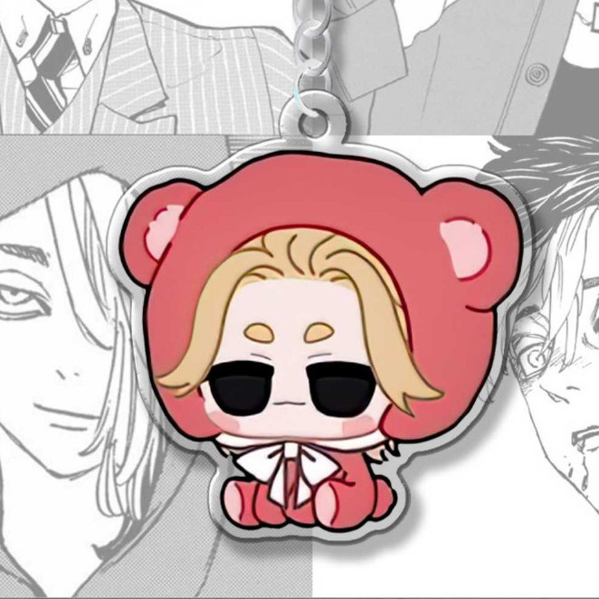 Móc khóa Tokyo Revengers Chibi Gấu bông dễ thương nhân vật Mikey Izana Ran Rindou