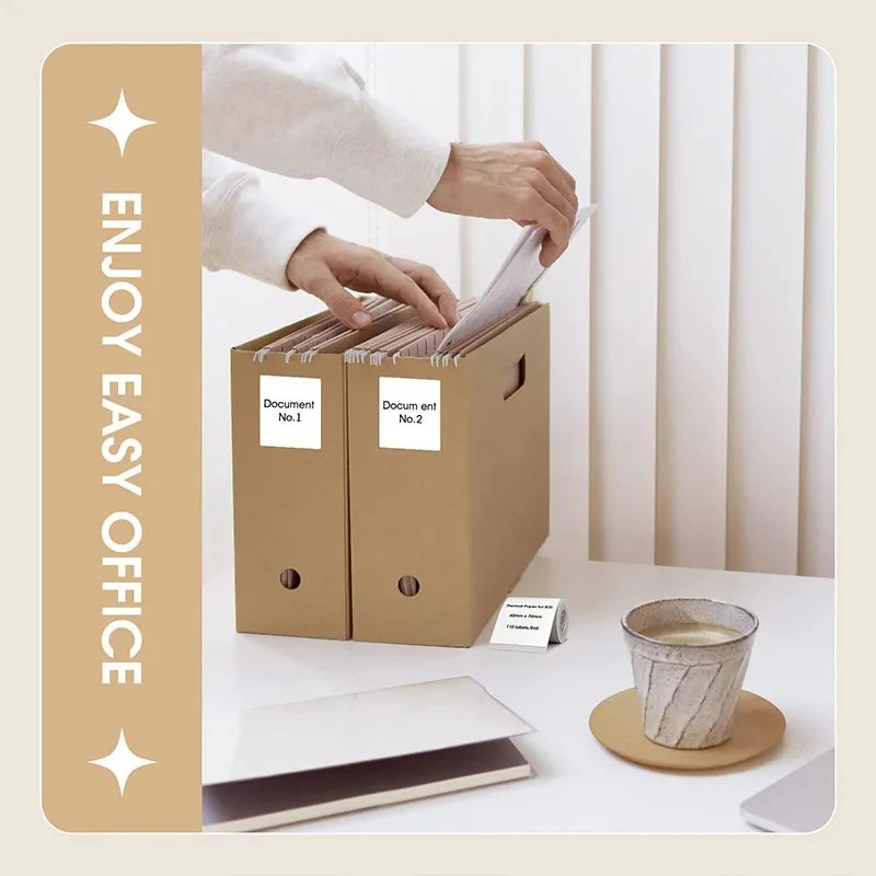 Niimbot 1 Cuộn B1 Miếng Dán Trắng Giấy Chống Thấm Nước Dính Nhãn Trắng Chống Dầu Cho B1 B21 Mini Di 