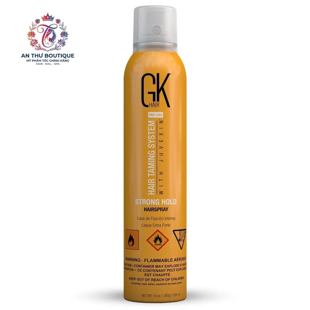Gôm xịt tạo kiểu cứng tóc GK Hair Strong Hold Aerosol Hairspray 300ml .AT