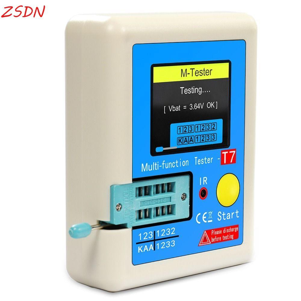 Máy kiểm tra điện trở ZSDN, Đồng hồ vạn năng MOS / PNP / NPN Transistor Meter, TFT LCR-T7 Màn hình đ