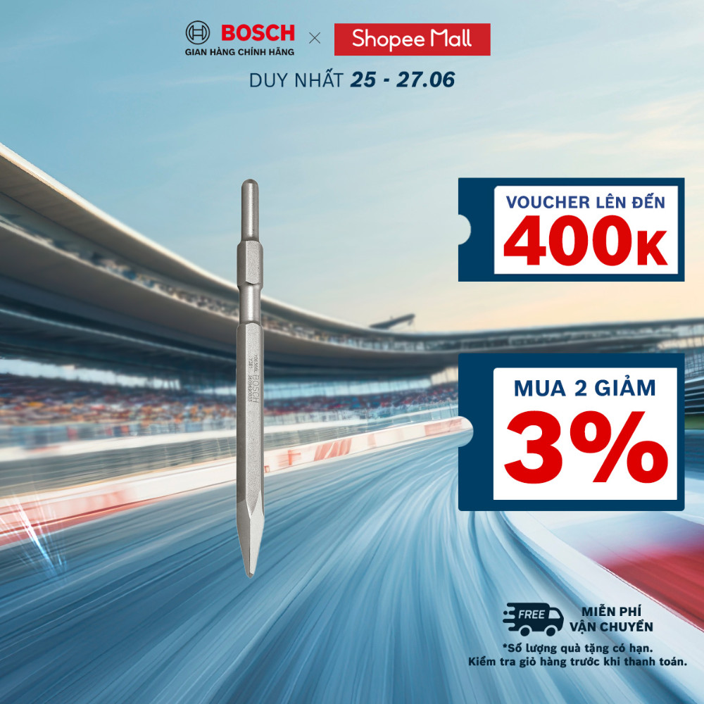Mũi đục nhọn Bosch HEX 17x280mm