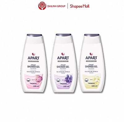 Gel Tắm Apart 750ML Dưỡng Ẩm Mềm Mịn Da Hương Hoa Nhài Mộc Lan Violet Thơm Lâu