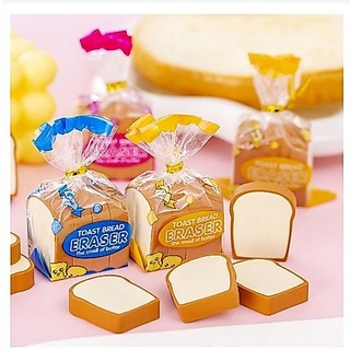 Set 4 cục tẩy/gôm hình bánh mì nướng siêu cute
