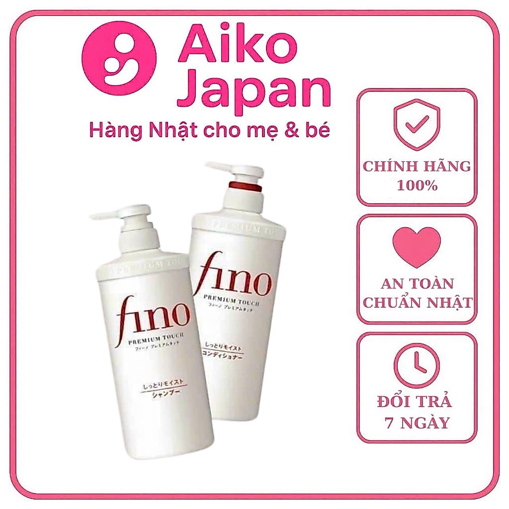 Cặp gội xả Fino Shiseido cao cấp Nhật Bản, dầu gội Fino / dầu xả Fino phục hồi tóc