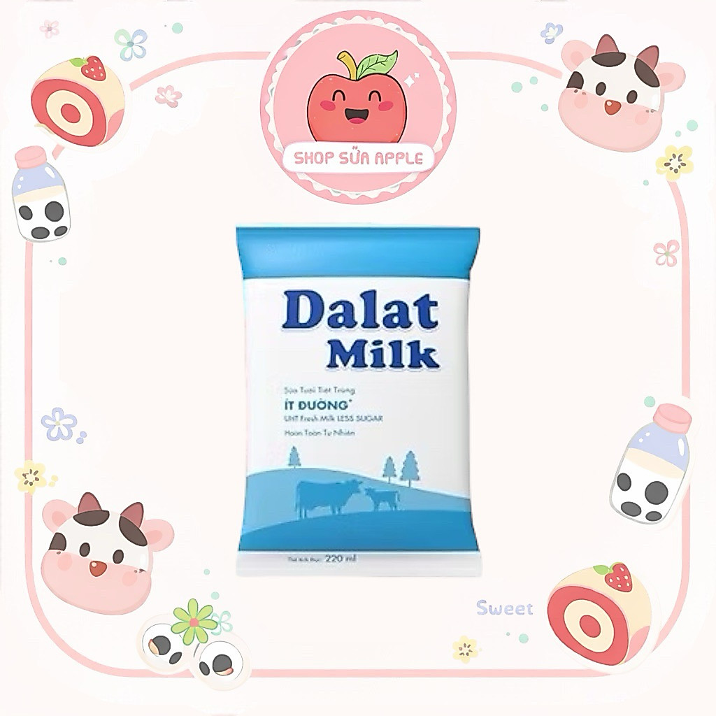Sữa tươi tiệt trùng Dalat Milk 180/220ml