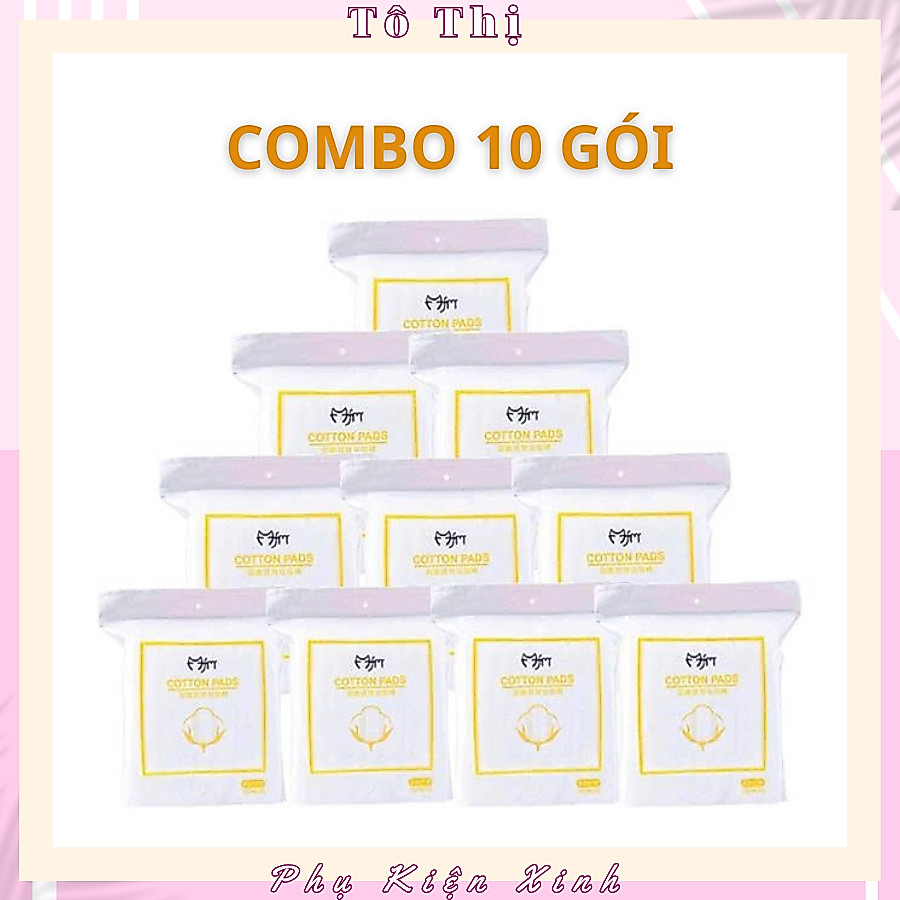 (COMBO 10 GÓI) Bông tẩy trang Cottonpads 222 miếng dày 3 lớp, bông tẩy trang quốc dân - Tô Thị