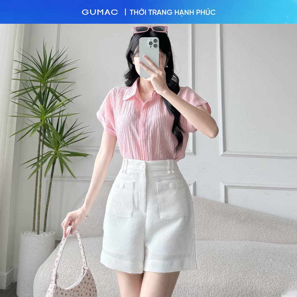 Quần short nữ GUMAC kiểu túi đắp  SHE03007