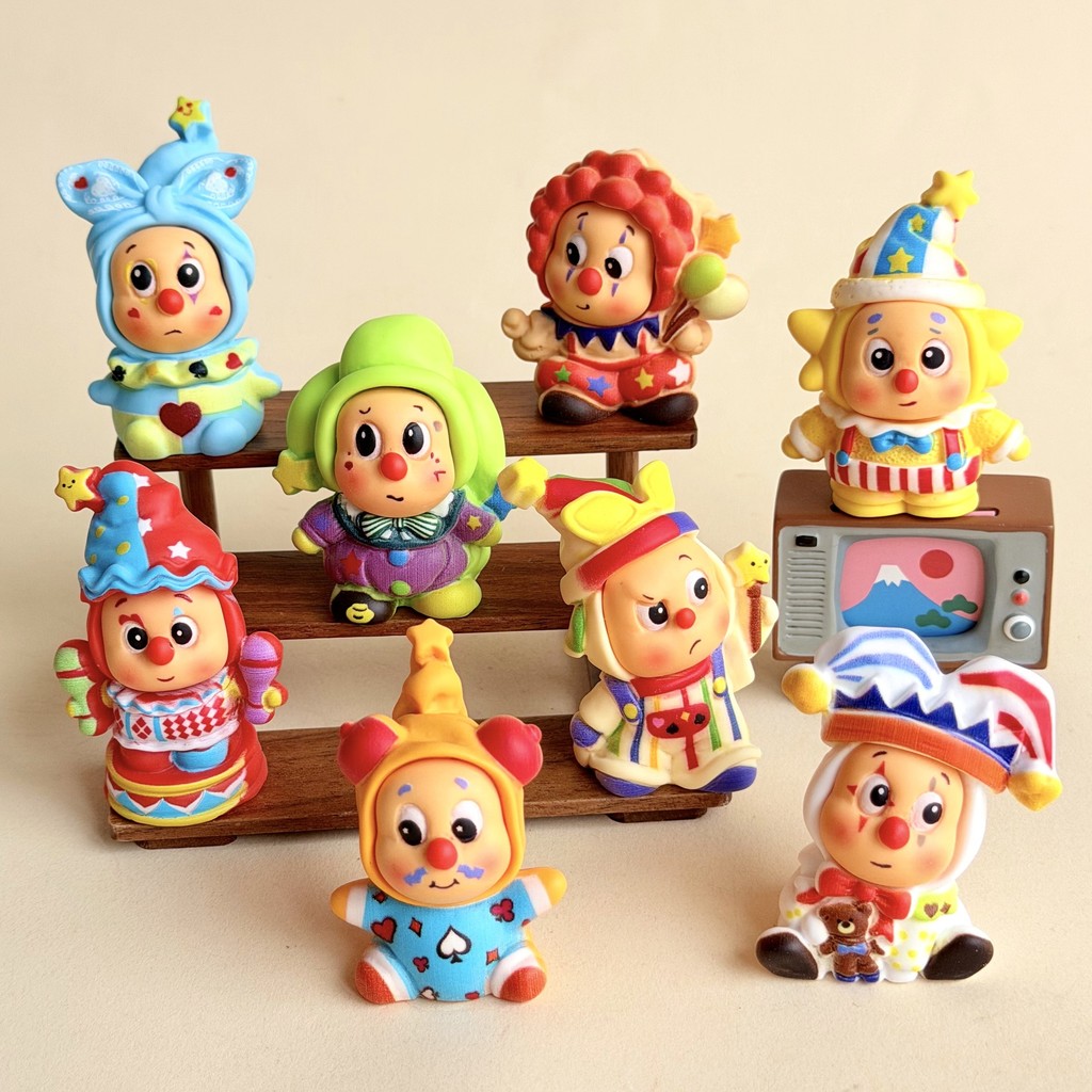 8 Chiếc Circus Group Star Baby 3D Nhựa Quyến Rũ Cho DIY (15-9)