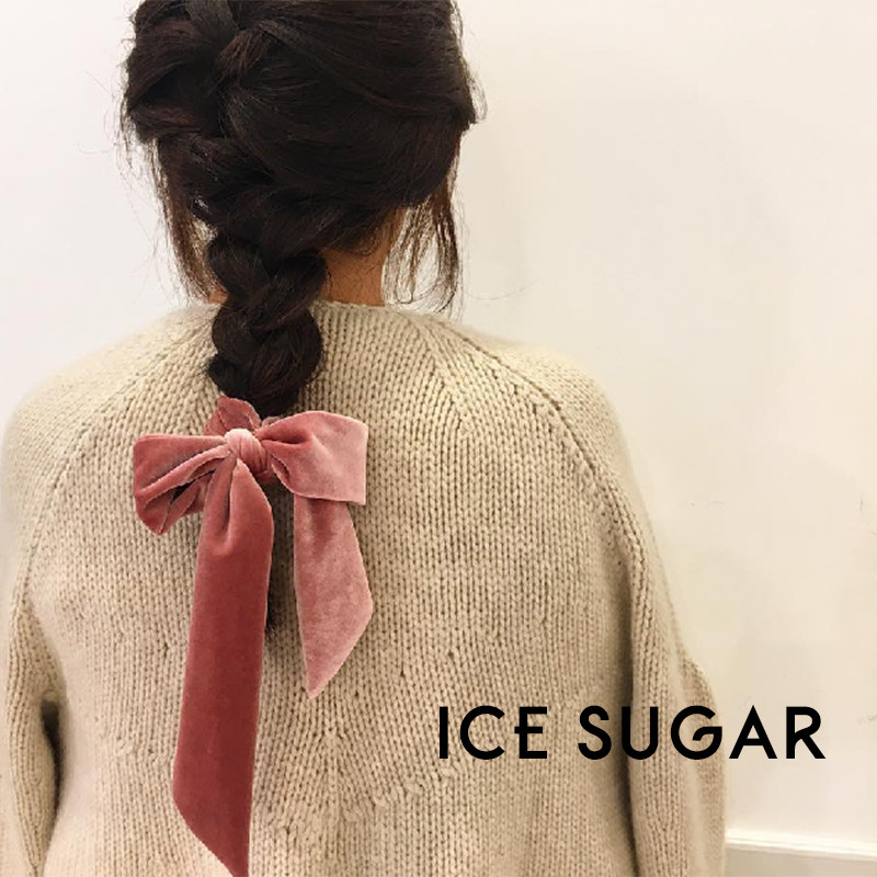 {ice Satomi Ishihara Satomi Cùng Phong Cách Dây Buộc Tóc} Phong Cách Nhật Bản Nghệ Thuật Retro Nhung