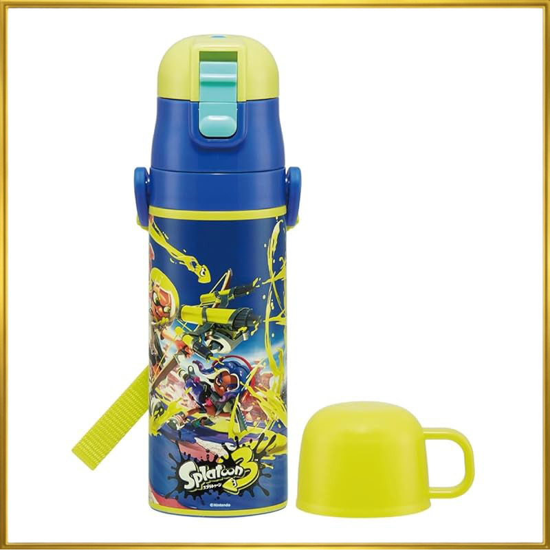 Skater Water Bottle 470ml Stainless Steel Sport Bottle for Kids Splatoon 3 SDC4-A