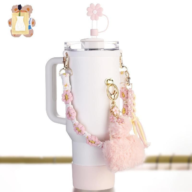 Bộ 8 phụ kiện cốc Stanley Stanley Cup Bao gồm nắp ống hút Siliocne, Boot Siliocne, Dây đeo tay cầm c