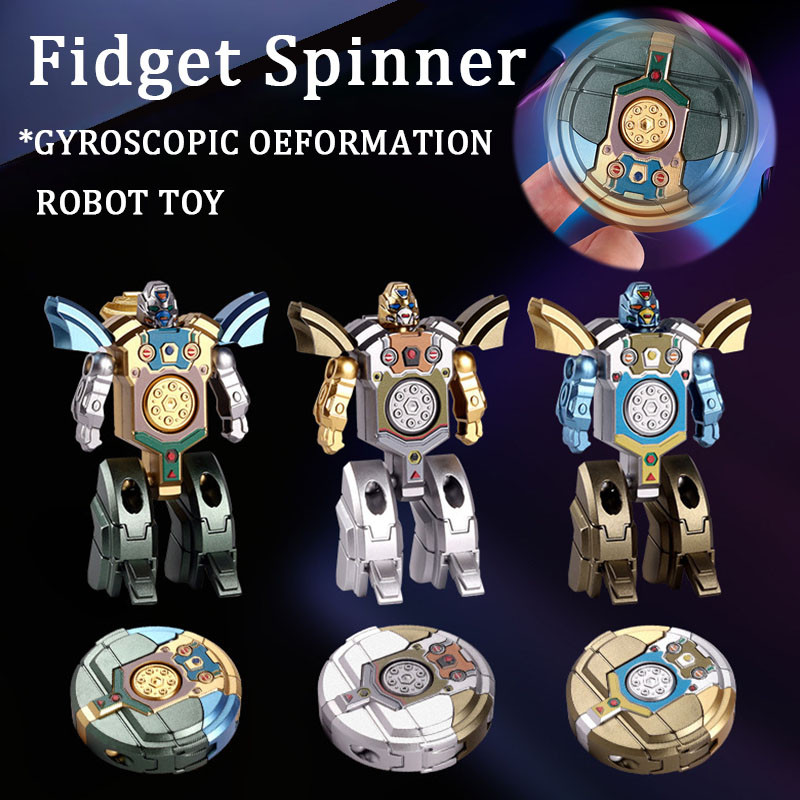 Edc Đồ Chơi Fidget Spinner Giảm Căng Thẳng Đồ Chơi Sáng Tạo Con Quay Quay Biến Dạng Robot Bộ Sưu Tập