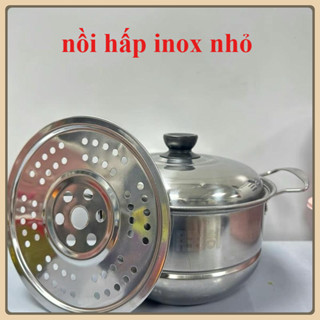 Nồi Hấp 20cm  tặng  kèm xửng hấp tiện lợi  nồi hấp inox mini nồi nhỏ  tiện cho gia đình ít người  và hấp thức ăn nhỏ